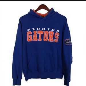 University Of Florida Gators Embroidered Blue Hoodie Sweatshirt Mens Size Medium